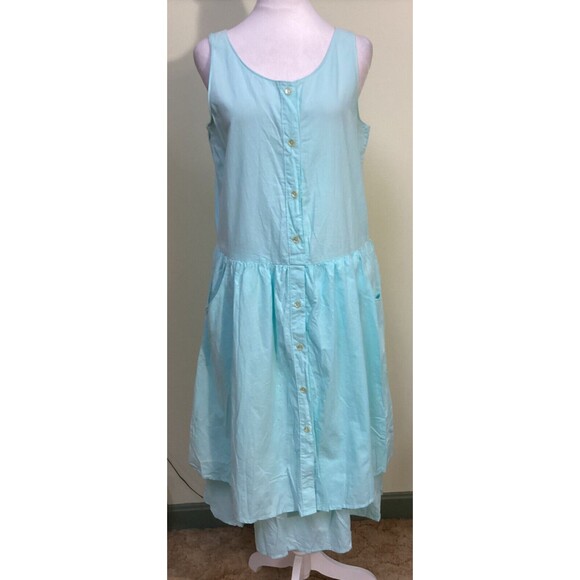 Allison J. Dresses & Skirts - Vintage Allison J Petite Women's Size 10 Turquoise Tiered Sleeveless Maxi Dress